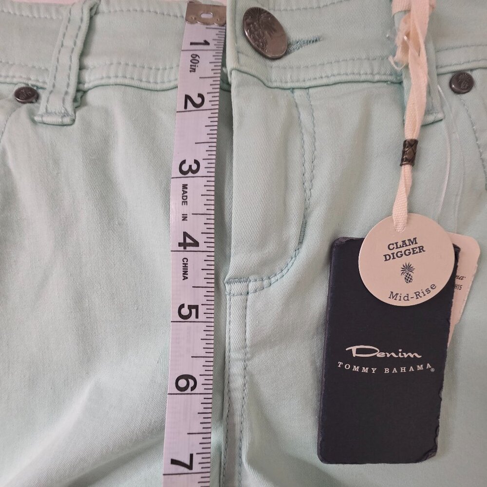 Tommy Bahama Women's Clam Digger Seaform Green Shorts, Size 2 - Picture 4 of 10